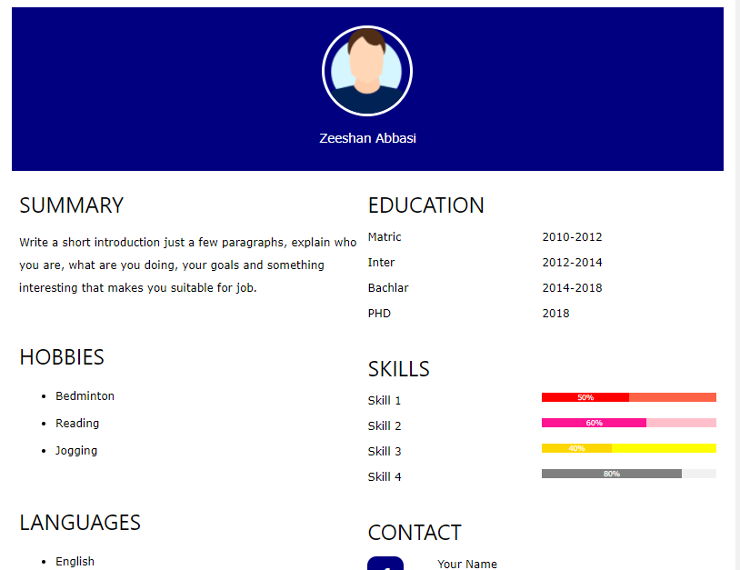 CV templates, resume designs, free CV formats, professional resume templates, editable CV templates